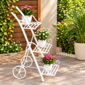 3 step Cart Type Planter Stand