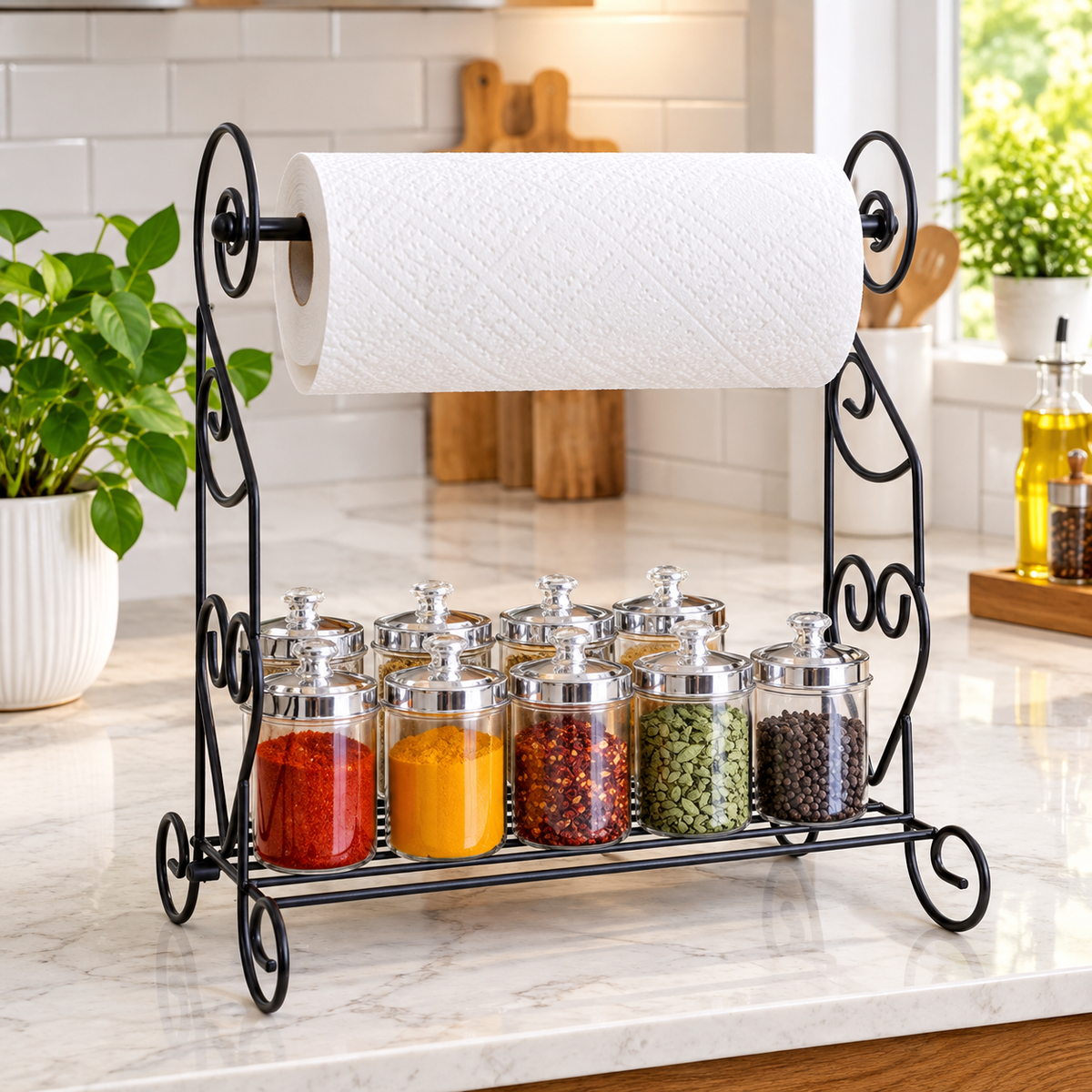 Tissue Roll Stand for kitchen Counter