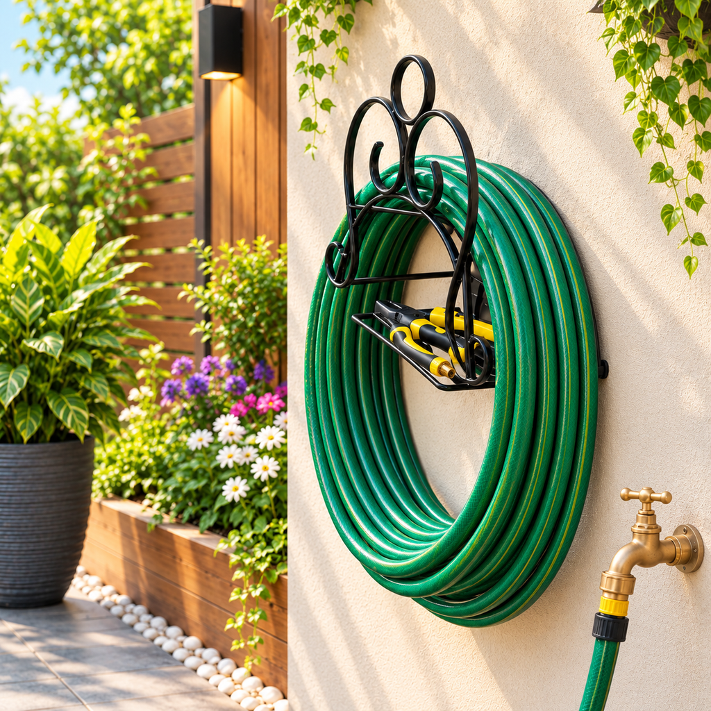 Hose Pipe Hanger Heavy 125 feet with Extra Shelf