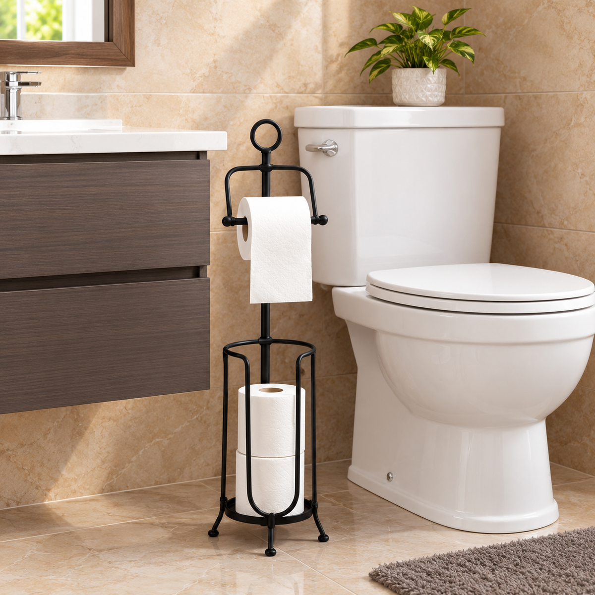 Tissue Roll Stand with extra space