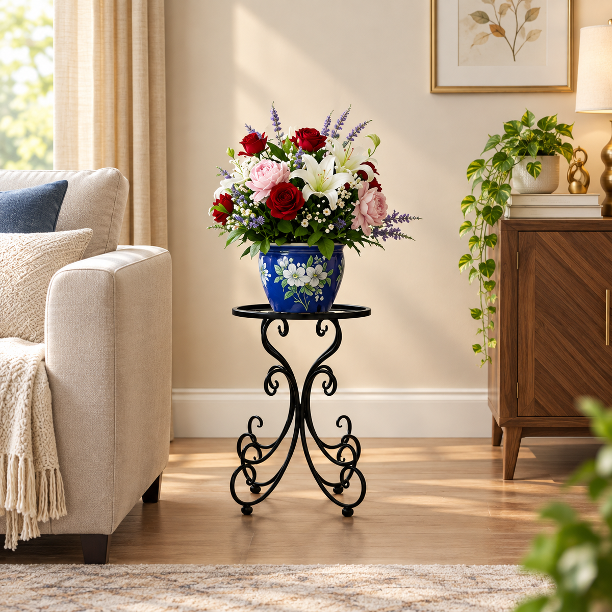 Wrought Iron Flower Stand