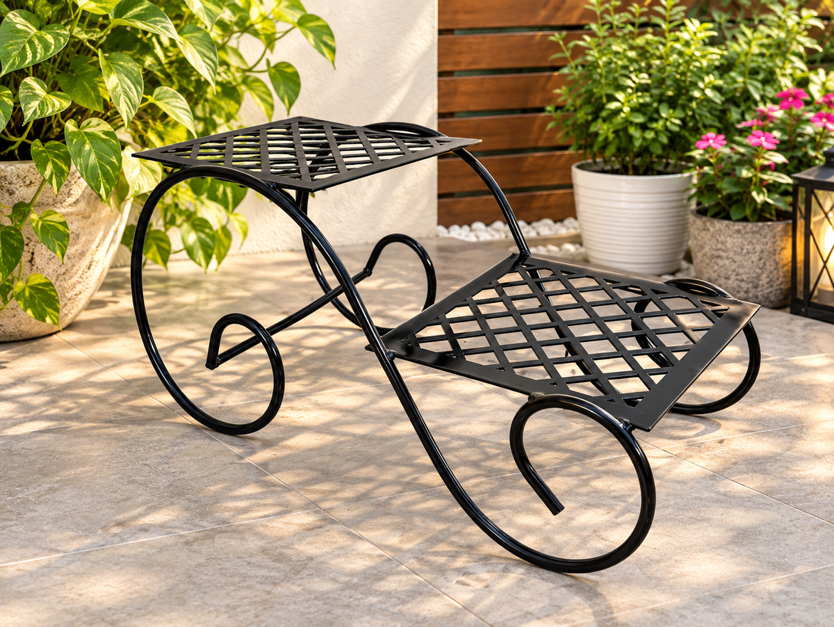 2 Layer Plant Pot Flowers Stand