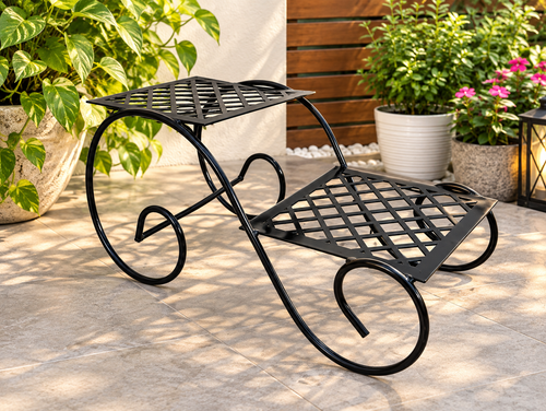2 Layer Plant Pot Flowers Stand