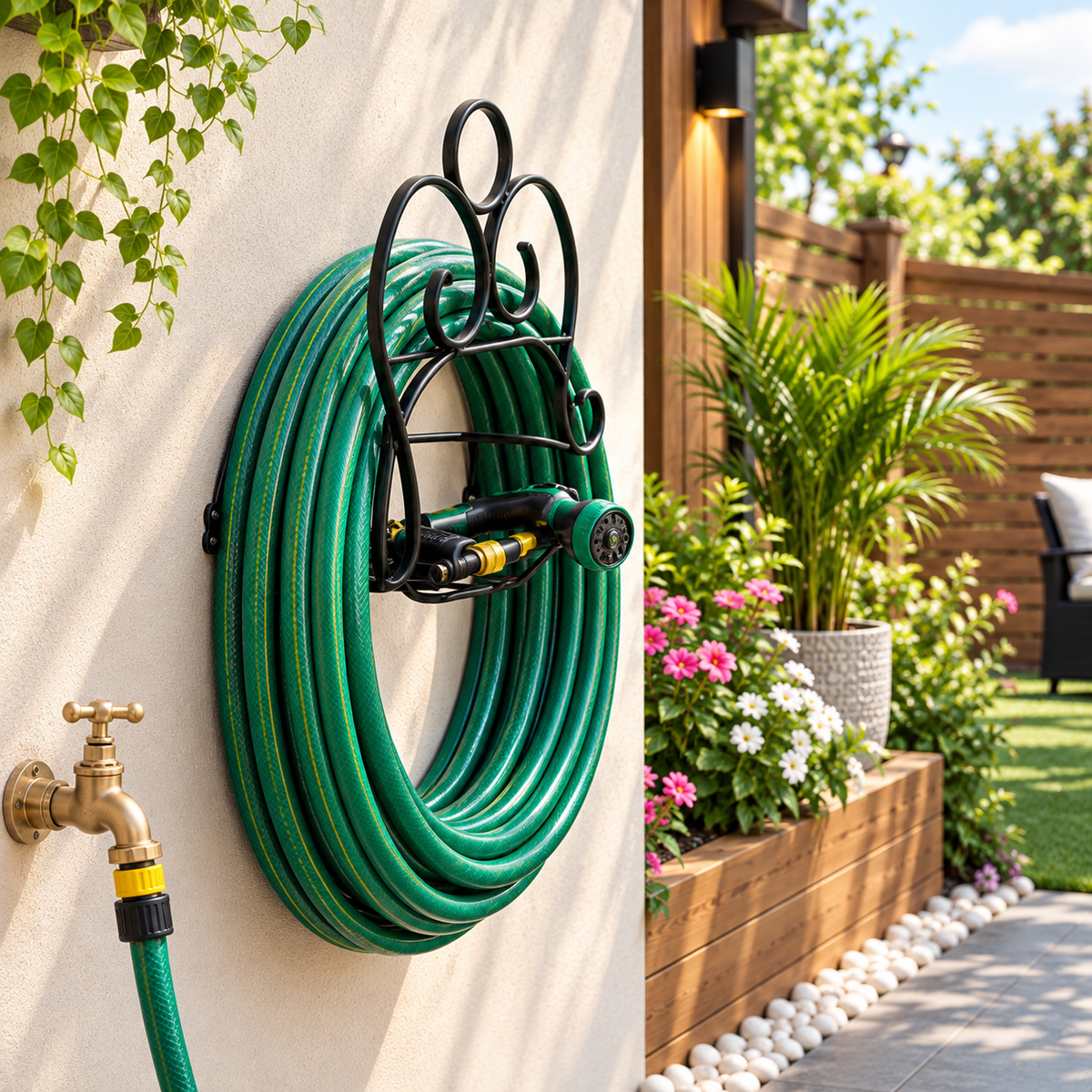 Hose Pipe Hanger Heavy 125 feet with Extra Shelf