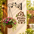Artistic Wrought iron Wall Bracket (Basket included)