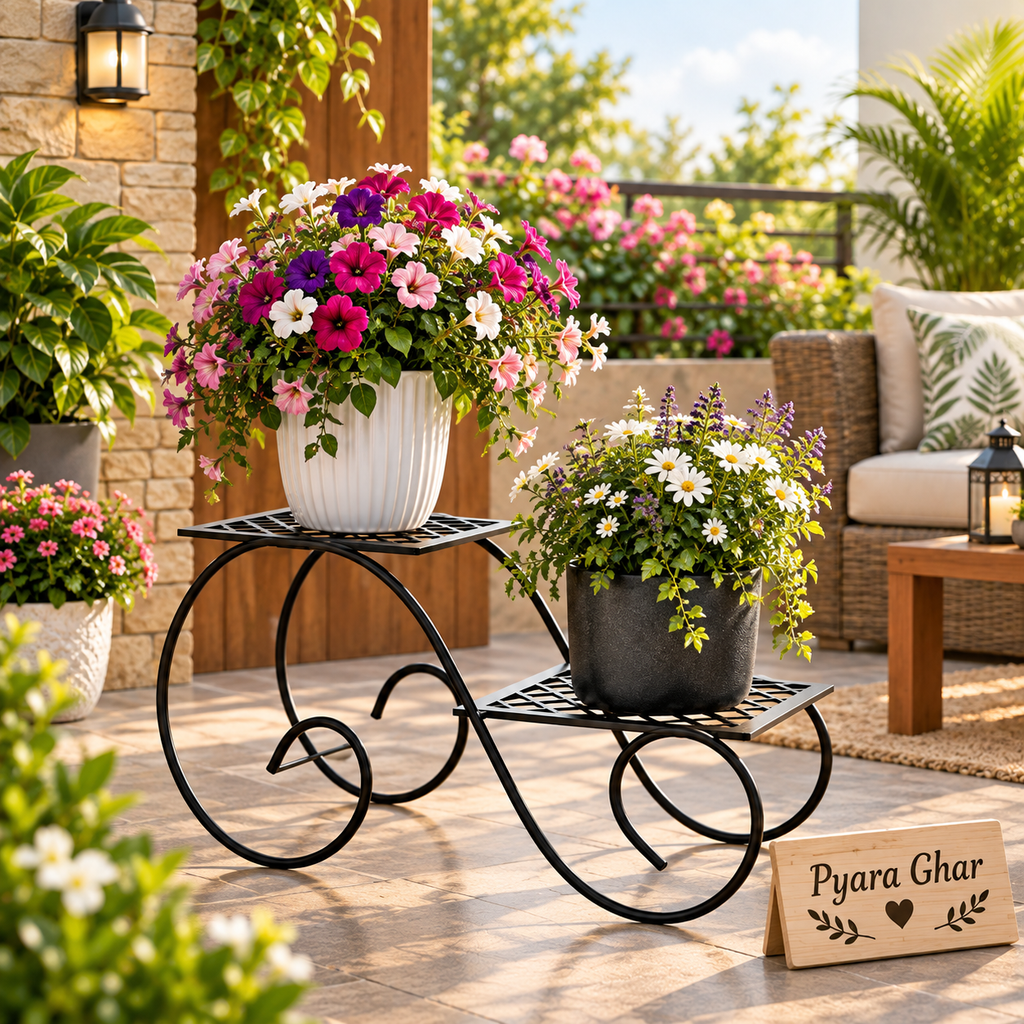 2 Layer Plant Pot Flowers Stand